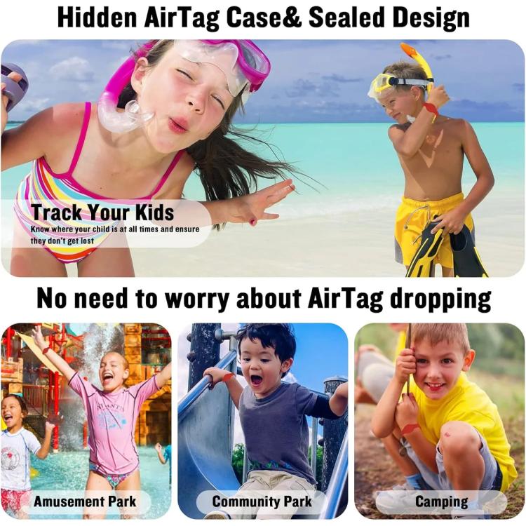 xDfind 通気性シリコンバンドスタイル紛失防止トラッカー保護カバー、AirTag第2世代／AirTag第1世代用