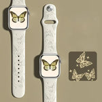 xDfind 3D レーザー彫刻 シリコン 時計バンド、Apple Watch 42 / 44 / 45 / 46 / 49mm 用、Apple Watch 38 / 40 / 41 / S11 42mm 用