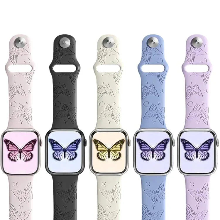 xDfind 3D レーザー彫刻 シリコン 時計バンド、Apple Watch 42 / 44 / 45 / 46 / 49mm 用、Apple Watch 38 / 40 / 41 / S11 42mm 用