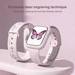 xDfind 3D レーザー彫刻 シリコン 時計バンド、Apple Watch 42 / 44 / 45 / 46 / 49mm 用、Apple Watch 38 / 40 / 41 / S11 42mm 用