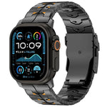 26mm 幅 デュアルカラー 取り外し可能 セーフティクラスプ チタン合金 時計バンド、Apple Watch 46mm / 49mm / 45mm / 44mm 用