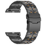 26mm 幅 デュアルカラー 取り外し可能 セーフティクラスプ チタン合金 時計バンド、Apple Watch 46mm / 49mm / 45mm / 44mm 用