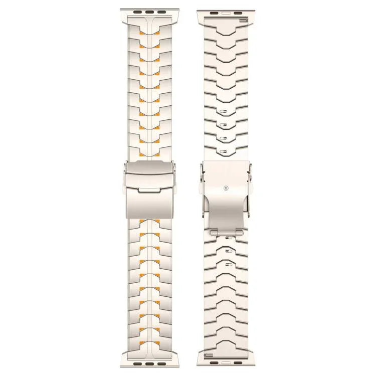 26mm 幅 デュアルカラー 取り外し可能 セーフティクラスプ チタン合金 時計バンド、Apple Watch 46mm / 49mm / 45mm / 44mm 用
