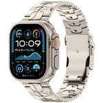 取り外し可能 セーフティクラスプ チタン合金 時計バンド、Apple Watch 46mm / 49mm / 45mm / 44mm 用、Apple Watch 42mm / 41mm / 40mm / 38mm 用