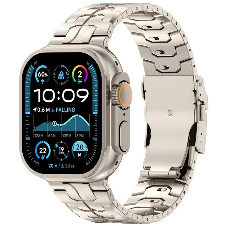 取り外し可能 セーフティクラスプ チタン合金 時計バンド、Apple Watch 46mm / 49mm / 45mm / 44mm 用、Apple Watch 42mm / 41mm / 40mm / 38mm 用