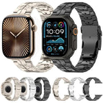 取り外し可能 セーフティクラスプ チタン合金 時計バンド、Apple Watch 46mm / 49mm / 45mm / 44mm 用、Apple Watch 42mm / 41mm / 40mm / 38mm 用