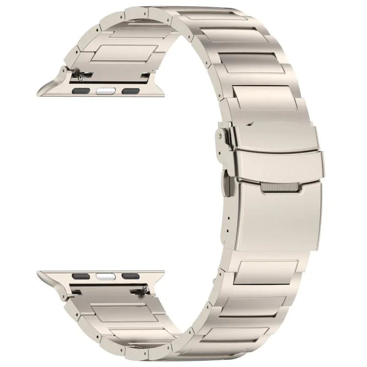 I型 クイックリリース セーフティクラスプ チタン合金 時計バンド、Apple Watch 46mm / 49mm / 45mm / 44mm 用、Apple Watch 42mm / 41mm / 40mm / 38mm 用