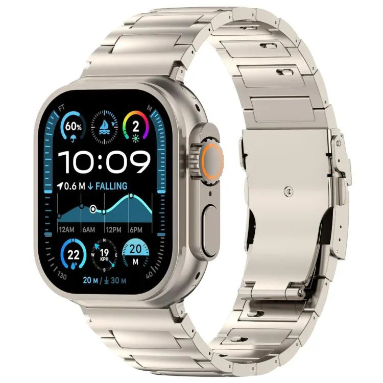 I型 クイックリリース セーフティクラスプ チタン合金 時計バンド、Apple Watch 46mm / 49mm / 45mm / 44mm 用、Apple Watch 42mm / 41mm / 40mm / 38mm 用