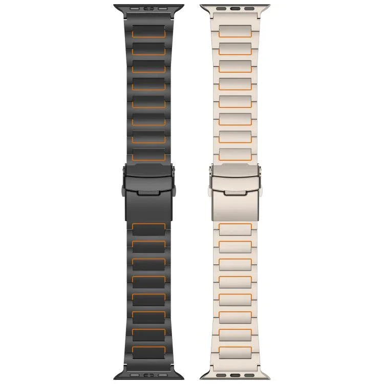 I型 セーフティクラスプ チタン合金 時計バンド、Apple Watch 46mm / 49mm / 45mm / 44mm 用、Apple Watch 42mm / 41mm / 40mm / 38mm 用
