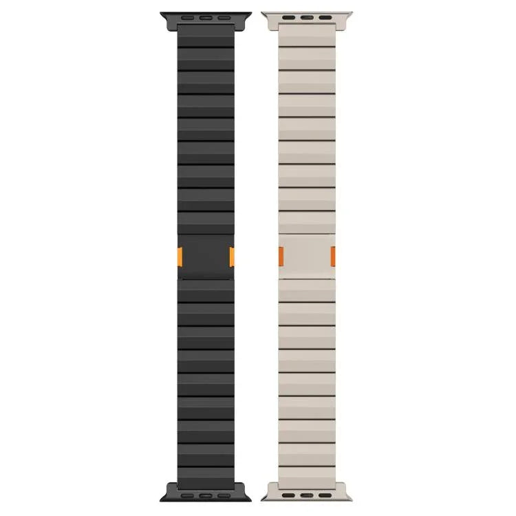 厚手 ワンビーズ マグネットクラスプ チタン合金 時計バンド、Apple Watch 46mm / 49mm / 45mm / 44mm 用、Apple Watch 42mm / 41mm / 40mm / 38mm 用