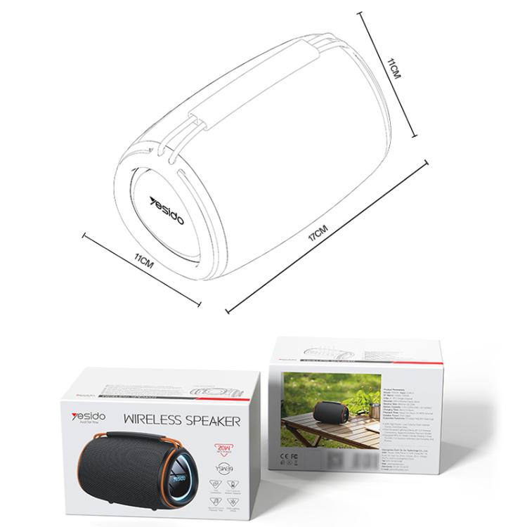Yesido YSW39 20W 屋外用ポータブルBluetoothスピーカー、YSW39
