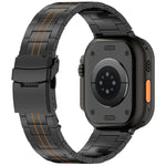 スリービーズ セーフティクラスプ チタン合金 時計バンド、Apple Watch 46mm / 49mm / 45mm / 44mm 用、Apple Watch 42mm / 41mm / 40mm / 38mm 用