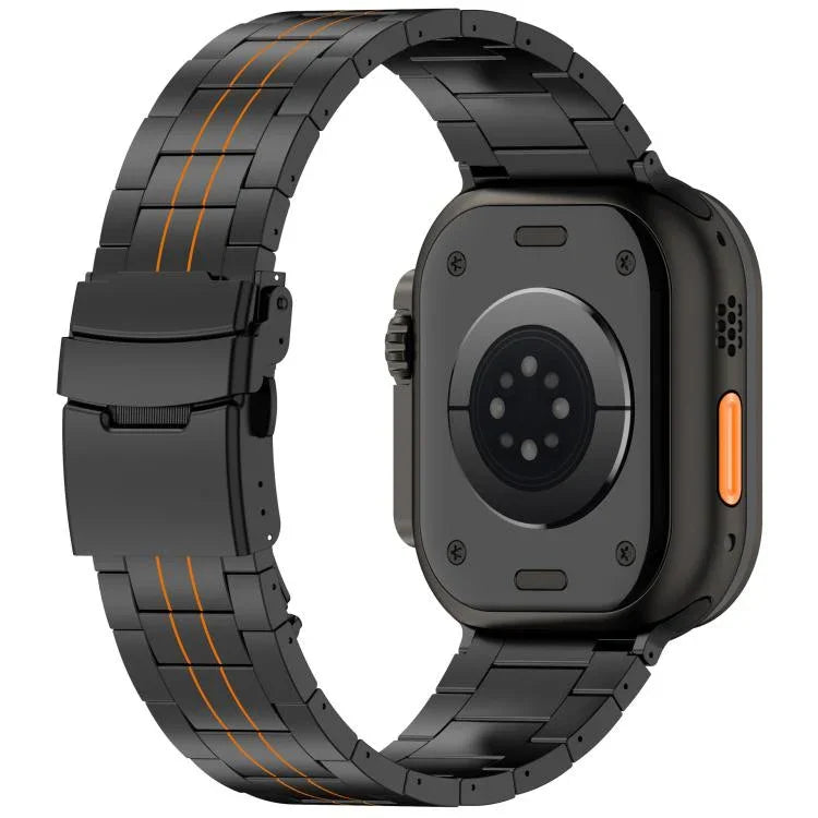 スリービーズ セーフティクラスプ チタン合金 時計バンド、Apple Watch 46mm / 49mm / 45mm / 44mm 用、Apple Watch 42mm / 41mm / 40mm / 38mm 用
