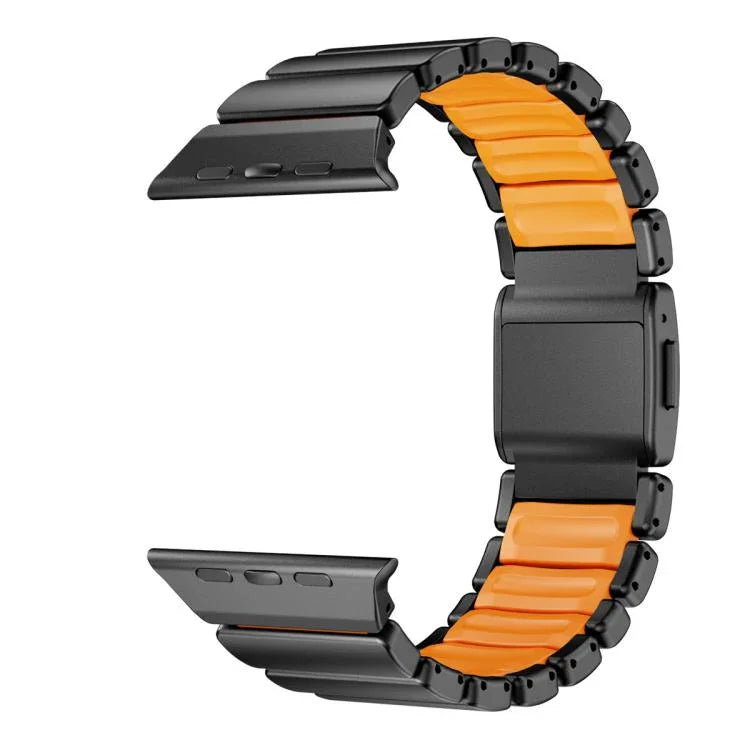 マグネット ノーマンバックル 一体型 ワンビーズ ステンレススチール 時計バンド、Apple Watch 46mm / 49mm / 45mm / 44mm 用