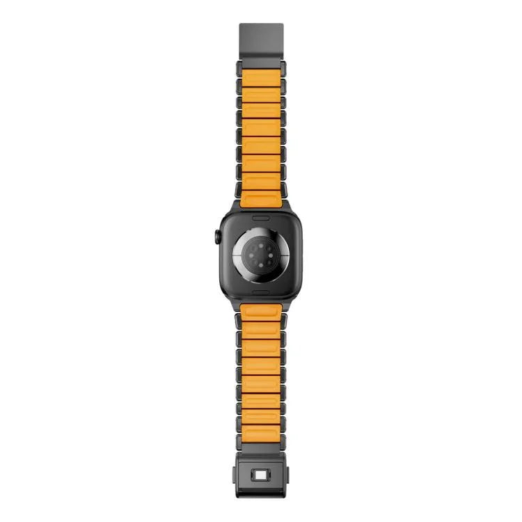 マグネット ノーマンバックル 一体型 ワンビーズ ステンレススチール 時計バンド、Apple Watch 46mm / 49mm / 45mm / 44mm 用