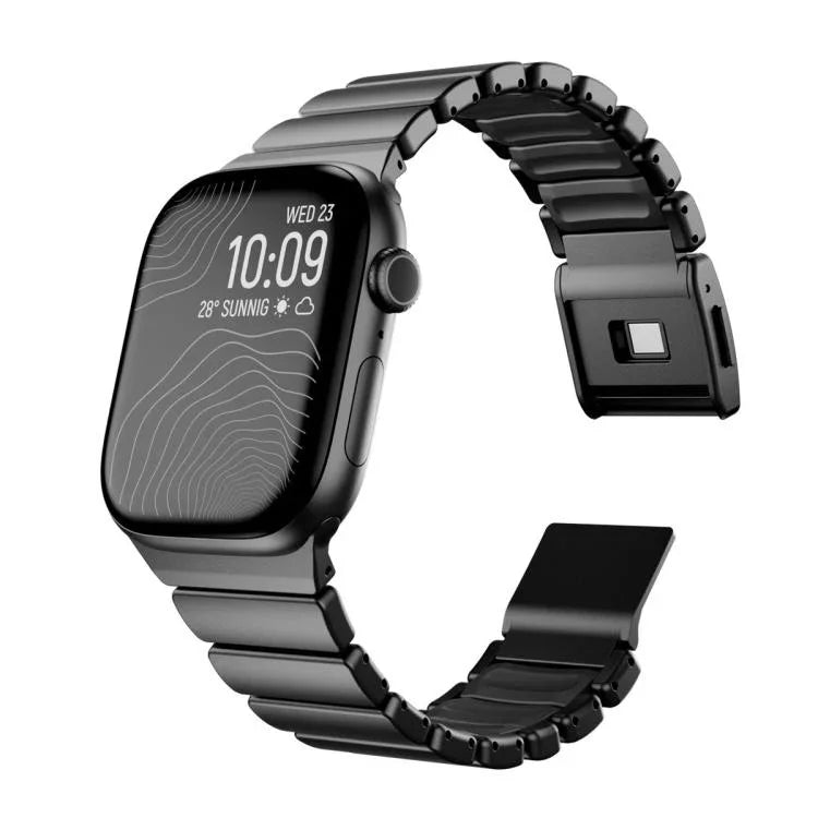 マグネット ノーマンバックル 一体型 ワンビーズ ステンレススチール 時計バンド、Apple Watch 46mm / 49mm / 45mm / 44mm 用