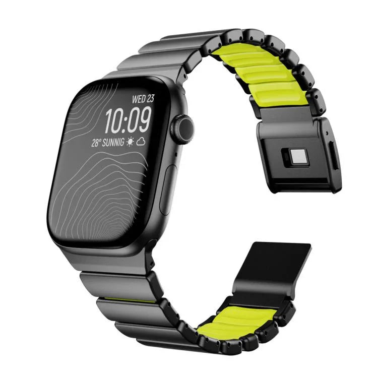 マグネット ノーマンバックル 一体型 ワンビーズ ステンレススチール 時計バンド、Apple Watch 46mm / 49mm / 45mm / 44mm 用