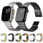 マグネット ノーマンバックル 一体型 ワンビーズ ステンレススチール 時計バンド、Apple Watch 46mm / 49mm / 45mm / 44mm 用
