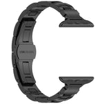 スリムウエスト スリービーズ バタフライバックル チタン合金 時計バンド、Apple Watch 46mm / 49mm / 45mm / 44mm 用、Apple Watch 42mm / 41mm / 40mm / 38mm 用