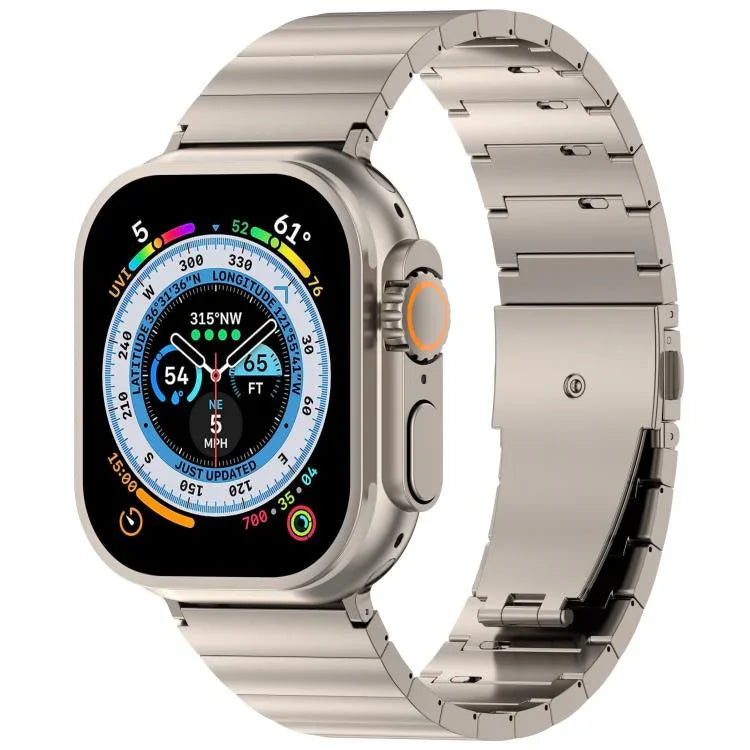 ワンビーズ クイックリリース フラットバックル チタン合金 時計バンド、Apple Watch 46mm / 49mm / 45mm / 44mm 用、Apple Watch 42mm / 41mm / 40mm / 38mm 用
