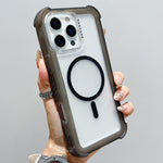 透明マットTPUハイブリッドPC 3-in-1 MagSafeスマホケース、iPhone 17 Pro Max用、iPhone 17 Pro用、iPhone 17用、iPhone Air用、iPhone 16 Pro Max用、iPhone 16 Pro用、iPhone 16 Plus用、iPhone 16用