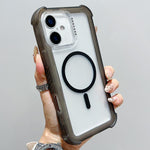 透明マットTPUハイブリッドPC 3-in-1 MagSafeスマホケース、iPhone 17 Pro Max用、iPhone 17 Pro用、iPhone 17用、iPhone Air用、iPhone 16 Pro Max用、iPhone 16 Pro用、iPhone 16 Plus用、iPhone 16用