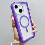 透明マットTPUハイブリッドPC 3-in-1 MagSafeスマホケース、iPhone 15 Pro Max用、iPhone 15 Pro用、iPhone 15 Plus用、iPhone 15用、iPhone 14 Plus用、iPhone 14用、iPhone 14 Pro用、iPhone 14 Pro Max用