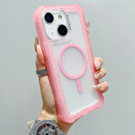 透明マットTPUハイブリッドPC 3-in-1 MagSafeスマホケース、iPhone 15 Pro Max用、iPhone 15 Pro用、iPhone 15 Plus用、iPhone 15用、iPhone 14 Plus用、iPhone 14用、iPhone 14 Pro用、iPhone 14 Pro Max用
