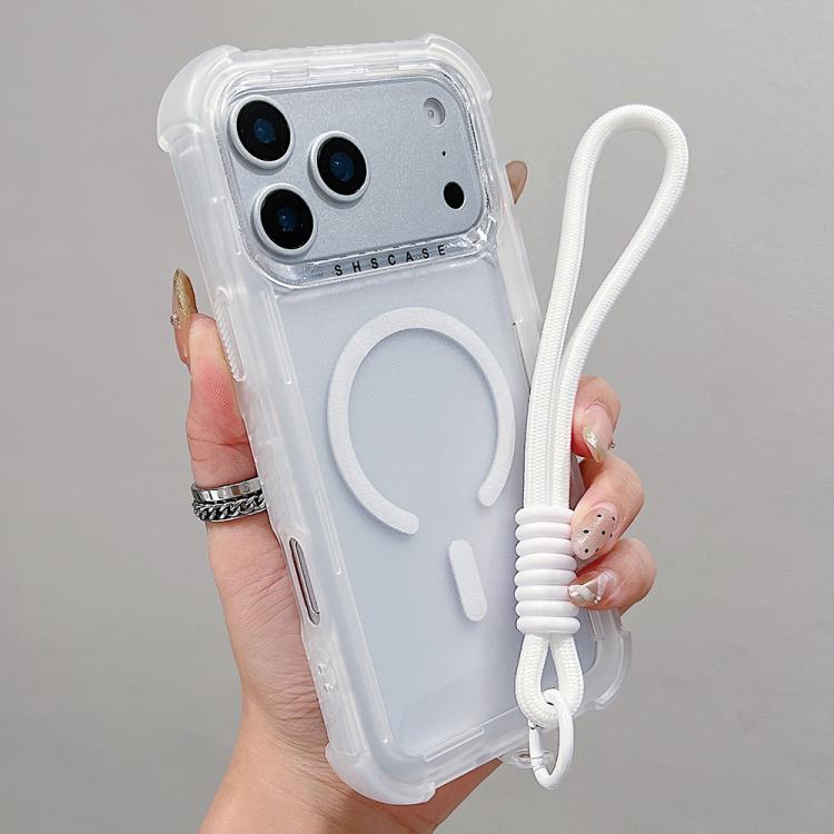 透明マットTPUハイブリッドPC 3-in-1 MagSafeスマホケース（リストストラップ付き）、iPhone 17 Pro Max用、iPhone 17 Pro用、iPhone 17用、iPhone Air用、iPhone 16 Pro Max用、iPhone 16 Pro用、iPhone 16 Plus用、iPhone 16用