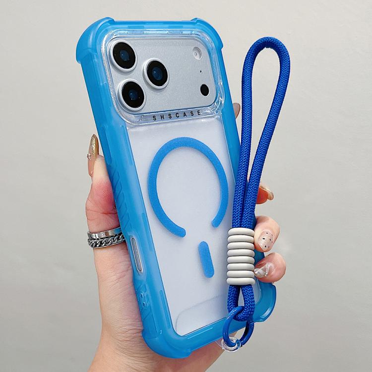透明マットTPUハイブリッドPC 3-in-1 MagSafeスマホケース（リストストラップ付き）、iPhone 17 Pro Max用、iPhone 17 Pro用、iPhone 17用、iPhone Air用、iPhone 16 Pro Max用、iPhone 16 Pro用、iPhone 16 Plus用、iPhone 16用