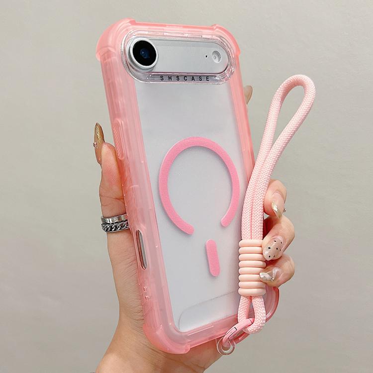 透明マットTPUハイブリッドPC 3-in-1 MagSafeスマホケース（リストストラップ付き）、iPhone 17 Pro Max用、iPhone 17 Pro用、iPhone 17用、iPhone Air用、iPhone 16 Pro Max用、iPhone 16 Pro用、iPhone 16 Plus用、iPhone 16用