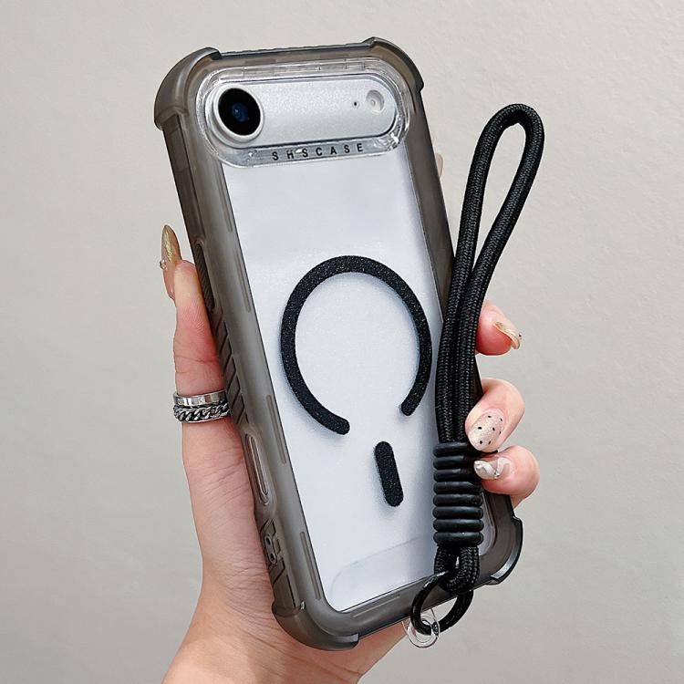 透明マットTPUハイブリッドPC 3-in-1 MagSafeスマホケース（リストストラップ付き）、iPhone 17 Pro Max用、iPhone 17 Pro用、iPhone 17用、iPhone Air用、iPhone 16 Pro Max用、iPhone 16 Pro用、iPhone 16 Plus用、iPhone 16用