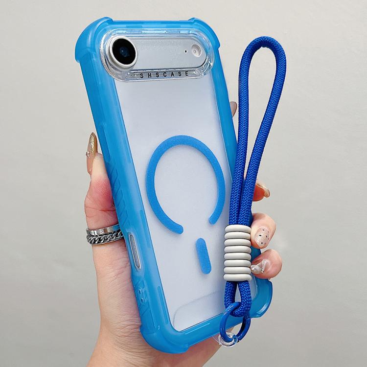 透明マットTPUハイブリッドPC 3-in-1 MagSafeスマホケース（リストストラップ付き）、iPhone 17 Pro Max用、iPhone 17 Pro用、iPhone 17用、iPhone Air用、iPhone 16 Pro Max用、iPhone 16 Pro用、iPhone 16 Plus用、iPhone 16用