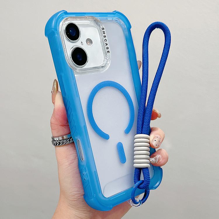 透明マットTPUハイブリッドPC 3-in-1 MagSafeスマホケース（リストストラップ付き）、iPhone 17 Pro Max用、iPhone 17 Pro用、iPhone 17用、iPhone Air用、iPhone 16 Pro Max用、iPhone 16 Pro用、iPhone 16 Plus用、iPhone 16用
