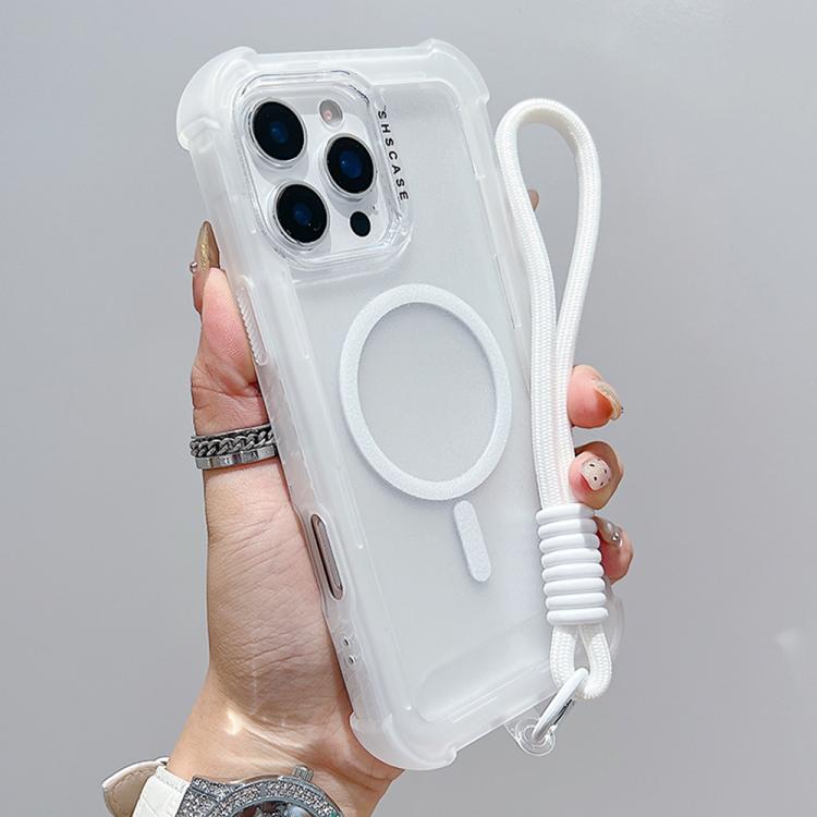 透明マットTPUハイブリッドPC 3-in-1 MagSafeスマホケース（リストストラップ付き）、iPhone 17 Pro Max用、iPhone 17 Pro用、iPhone 17用、iPhone Air用、iPhone 16 Pro Max用、iPhone 16 Pro用、iPhone 16 Plus用、iPhone 16用