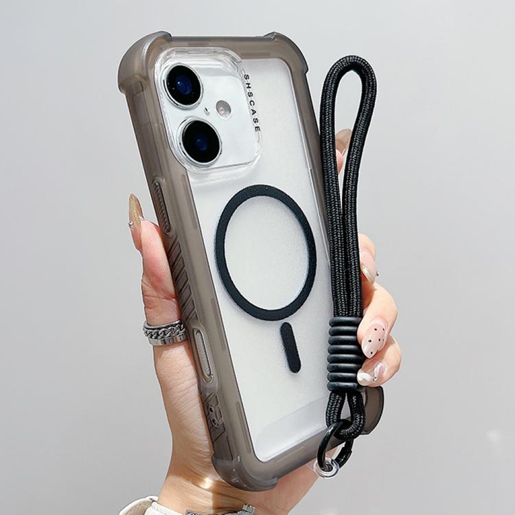 透明マットTPUハイブリッドPC 3-in-1 MagSafeスマホケース（リストストラップ付き）、iPhone 17 Pro Max用、iPhone 17 Pro用、iPhone 17用、iPhone Air用、iPhone 16 Pro Max用、iPhone 16 Pro用、iPhone 16 Plus用、iPhone 16用