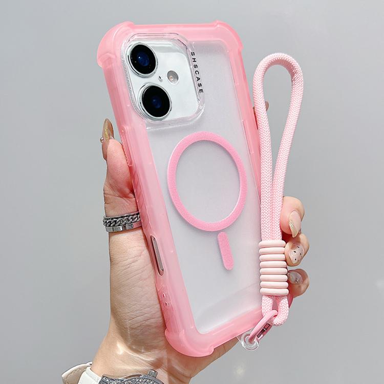 透明マットTPUハイブリッドPC 3-in-1 MagSafeスマホケース（リストストラップ付き）、iPhone 17 Pro Max用、iPhone 17 Pro用、iPhone 17用、iPhone Air用、iPhone 16 Pro Max用、iPhone 16 Pro用、iPhone 16 Plus用、iPhone 16用