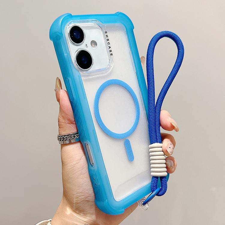 透明マットTPUハイブリッドPC 3-in-1 MagSafeスマホケース（リストストラップ付き）、iPhone 17 Pro Max用、iPhone 17 Pro用、iPhone 17用、iPhone Air用、iPhone 16 Pro Max用、iPhone 16 Pro用、iPhone 16 Plus用、iPhone 16用