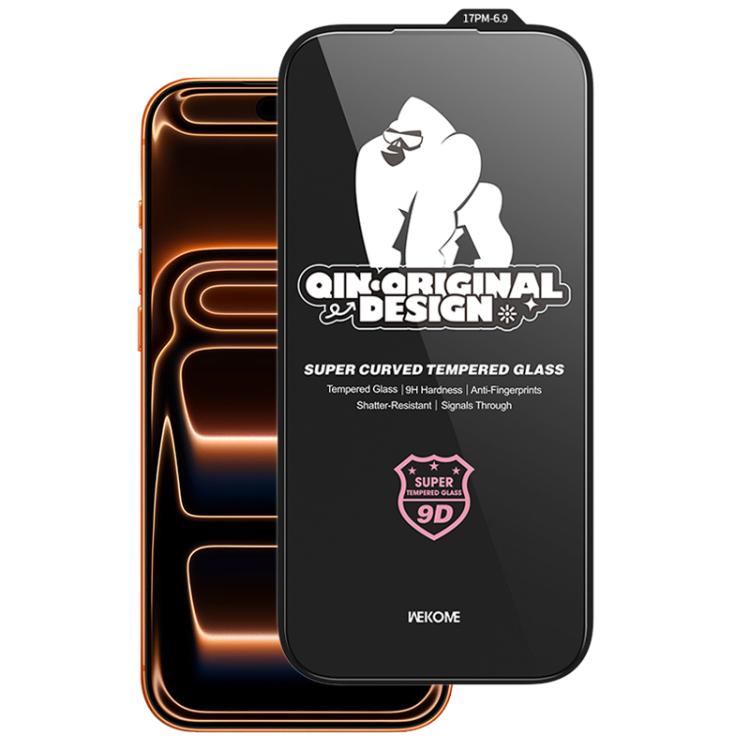WK WTP-120 秦シリーズ 9D 曲面大弧 HD 強化ガラスフィルム、iPhone 17 Pro Max 用、iPhone 17 Pro 用、iPhone 17 / 16 Pro 用、iPhone Air 用