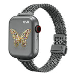 スリム磁気スナップクラスプ スチールメッシュメタルウォッチバンド、Apple Watch 46mm / 49mm / 45mm / 44mm用、Apple Watch 42mm / 41mm / 40mm / 38mm用