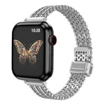 スリム磁気スナップクラスプ スチールメッシュメタルウォッチバンド、Apple Watch 46mm / 49mm / 45mm / 44mm用、Apple Watch 42mm / 41mm / 40mm / 38mm用
