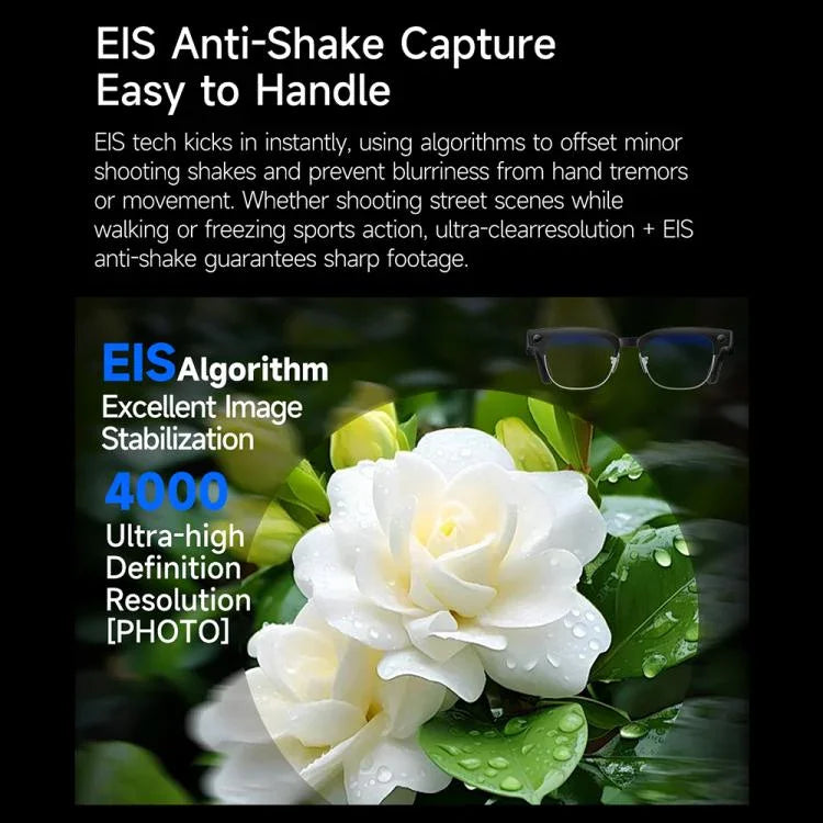 W630 800W WiFi4 AI写真認識スマート翻訳 Bluetooth通話メガネ