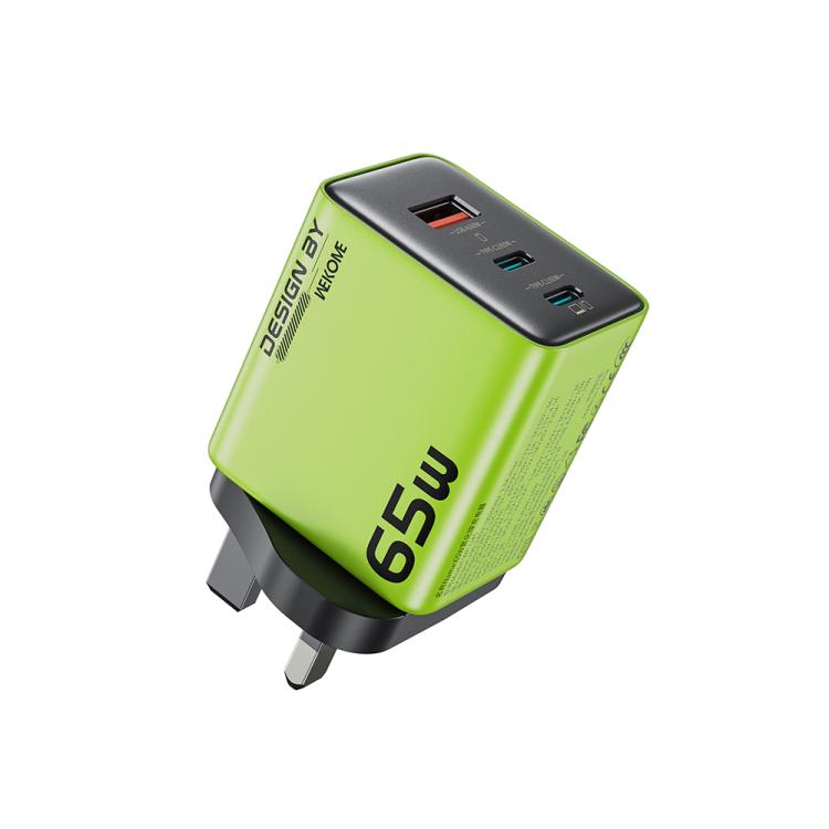 WK WP-U45 Keylour 65W Type-Cx2, USB GaN Charger, EU Plug, UK Plug