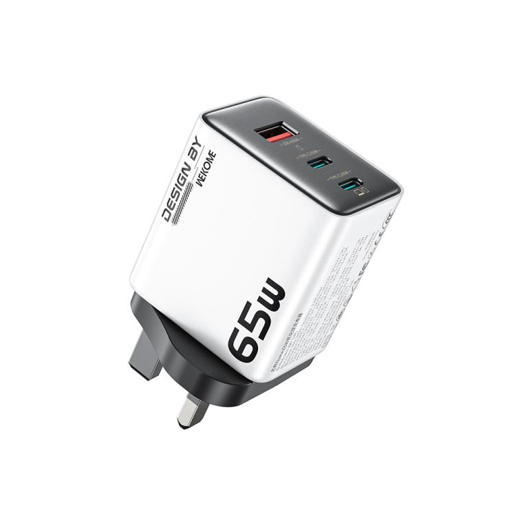 WK WP-U45 Keylour 65W Type-Cx2, USB GaN Charger, EU Plug, UK Plug
