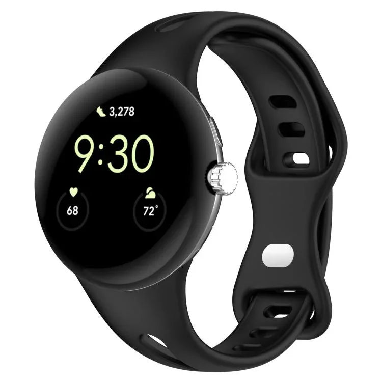 xDfind 小型ウエスト バタフライバックル シリコンウォッチバンド、Google Pixel Watch 4 / 3 / 2 / 1 41mm用