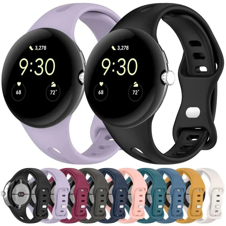 xDfind 小型ウエスト バタフライバックル シリコンウォッチバンド、Google Pixel Watch 4 / 3 / 2 / 1 41mm用