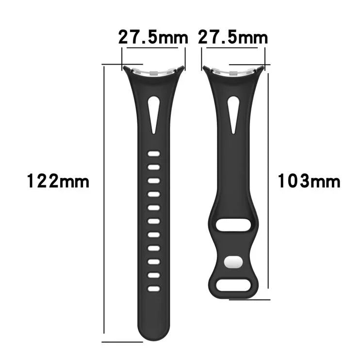 xDfind 小型ウエスト バタフライバックル シリコンウォッチバンド、Google Pixel Watch 4 / 3 / 2 / 1 41mm用