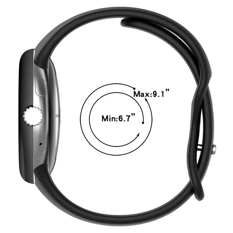 xDfind 小型ウエスト バタフライバックル シリコンウォッチバンド、Google Pixel Watch 4 / 3 / 2 / 1 41mm用