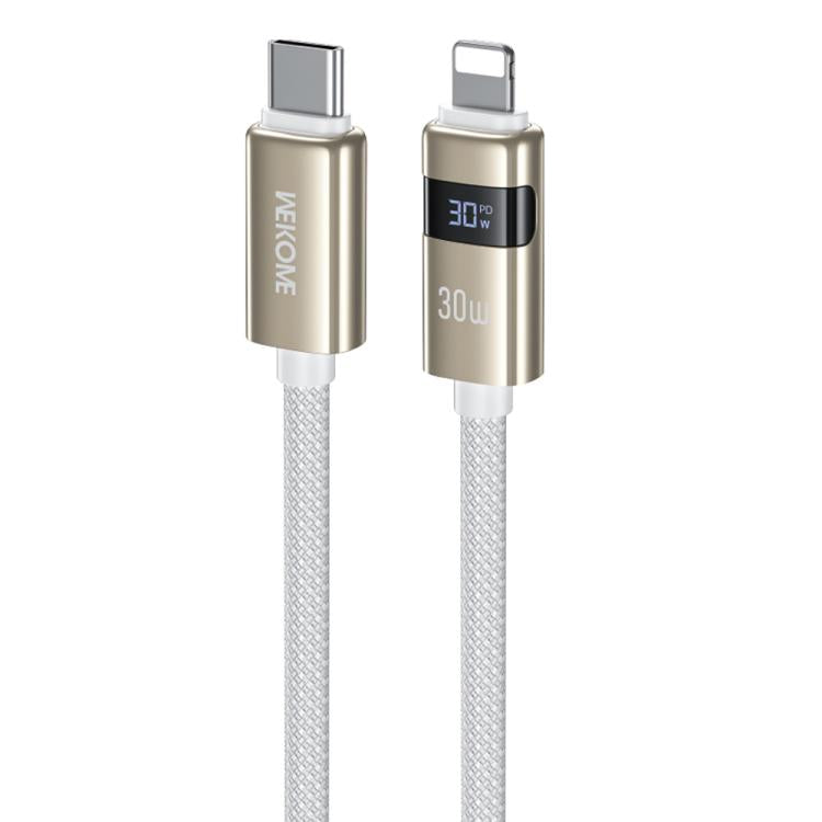 WK WDC-104 Raython 2 デジタルディスプレイ 30W Type-C から 8ピン 高速充電データケーブル、長さ: 1.2m、WDC-104