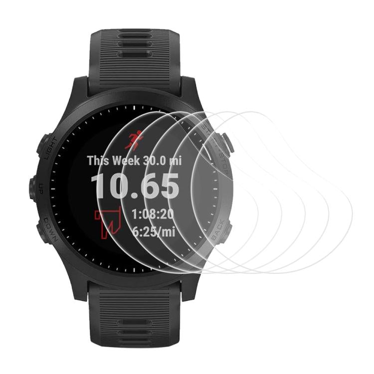 5pcs xDfind Soft Hydrogel Film Full Cover Watch Front Protector, For Garmin Fenix 6, For Garmin Forerunner 945, For Garmin Bounce, For Garmin vivosmart 4